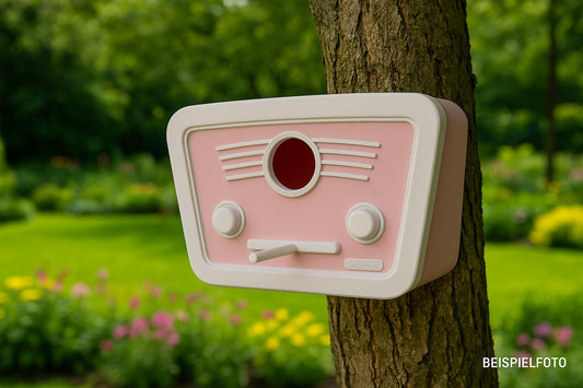 Vogelhaus "Radio Einfachness", Nistkasten, Vogelhäuschen, Garten, Gartendekor, Balkon, Haus, für Spatzen und Sperlinge, Geschenk, Retro