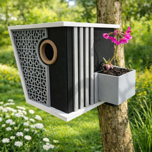 Modernes Vogelhaus im skandinavischen Design